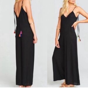 Show Me Your MuMu Leila Black Tassel Jumpsuit